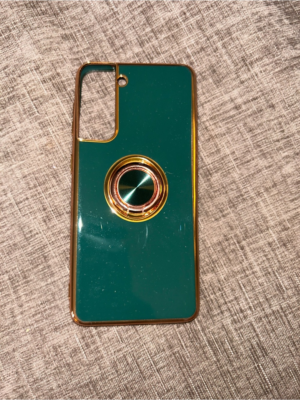 Samsung Galaxy S21 phone case Green and Gold Phone Case with Ring Holder